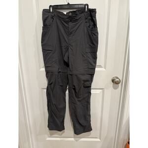 REI Co-Op Sahara Convertible Pants Women’s 18W Dark Gray Zip Off Shorts